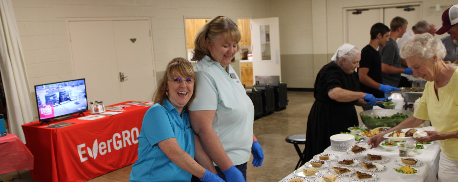 EverGRO FS employees serving at the annual business meeting